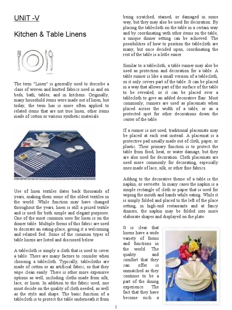 Kitchen Linens PDF Linens Towel