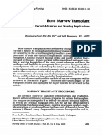 Bone Marrow Transplant Recent Advances and Nursing Implications