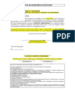 Carta de Advertência Disciplinar