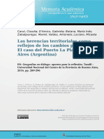 Las Herencias Territoriales Como Reflejos de Los Cambios Portuarios: El Caso Del Puerto La Plata, Buenos Aires (Argentina)