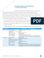 Instrucciones para Transferir Dinero A Su Cuenta de Schwab: Divisa/Moneda Instrucciones para La Transferencia Electrónica