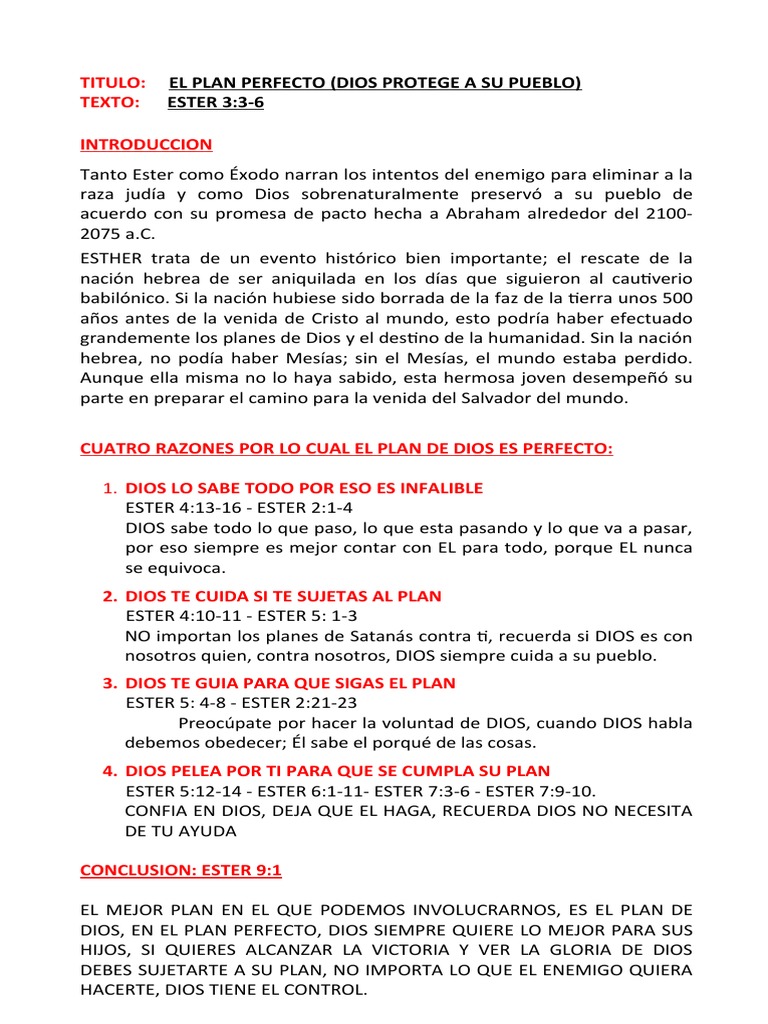 Dios Tiene Un Plan para Tu Vida | PDF