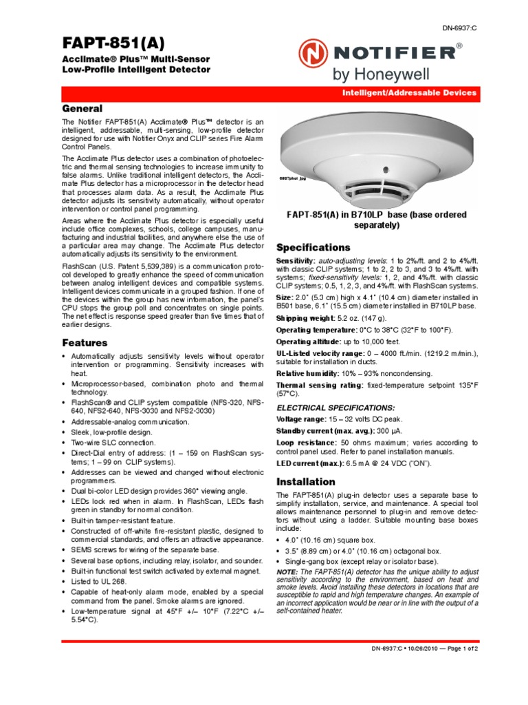 Detector Fapt 851 | Download Free PDF | Relay | Sensor
