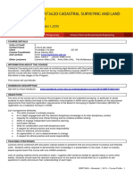 Gmat3420 Cadastral Surveying and Land LAW: Semester 1, 2015