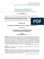 Ley Orgánica de La Defensoría Pública Del Estado de Baja California Sur