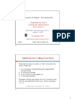 Methods For Calling Functions: Engineering Year 4 Computer Applications ELE-COA-411