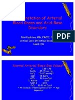 Interpretation of Arterial Blood Gases and Acid-Base Disorders