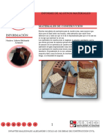 Información:: Informe de Algunos Materiales Usados en El Casco de Una Materiales de Construcción