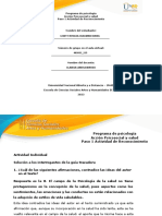 Programa de psicología: Paso 1 Reconocimiento actividad