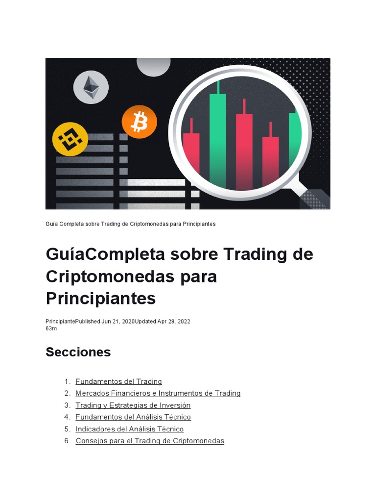 Guía Completa Sobre Trading de Criptomonedas para Principiantes | PDF ...