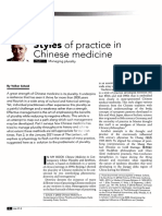 Styles: of Practice in Chinese Medicine