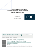 202 Inflectional Moprhology II Verbal Domain