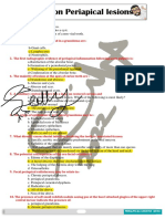 MCQ On Periapical Lesions