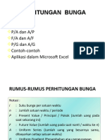 PERHITUNGAN BUNGA DAN APLIKASI DI EXCEL