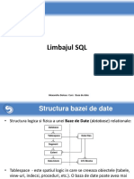 Limbajul SQL: Alexandru Boicea Curs: Baze de Date