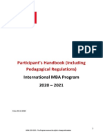 IMBA Participants' Handbook 2020-2021