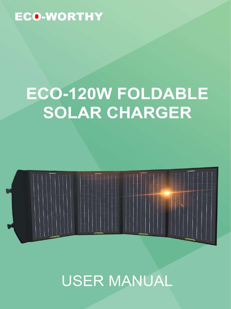 120W Foldable Solar Charger Manual | PDF | Battery Charger | Electrical ...