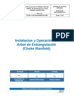 Instalacion y Operación de Arbol de Estrangulación (Choke Manifold)
