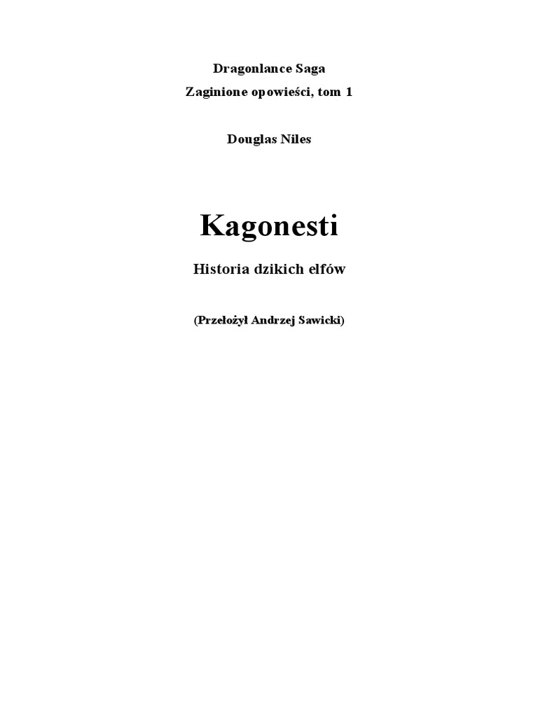Douglas Niles Dragonlance Zaginione Opowiesci T 1 PDF