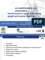 Efficiency Optimization of A Hybrid Automotive Transmission's Gear Train Using Graph and Screw Theories