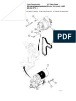 Case Construction Loader Backhoe Starter and Alternator Mounting Document