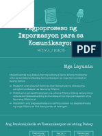 Pagpoproseso NG Impormasyon para Sa Komunikasyon: Modyul 2 Gec10