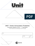 UNIT - Centro Universitário Tiradentes: Processo Seletivo 2019 - 1° Semestre