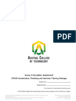 Group 0 Simulation Assessment CPC08 Construction, Plumbing and Services Training Package