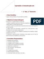 Técnicas de Expressão e Comunicação em Português: 6 Ects 1.º Ano, 1.º Semestre