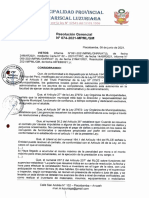 Resolución de Aprobación de La Liquidación Tramo Gantu Machi