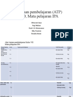 Alur Tujuan Pembelajaran (ATP) Fase D, Mata Pelajaran IPA