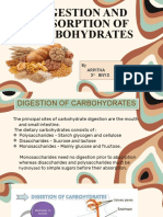 Digestion and Absorption of Carbohydrates: by Arpitha 3 Bnys