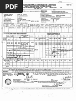 Sample MTC: Material Test Certificate | PDF | Screw | Manufactured Goods