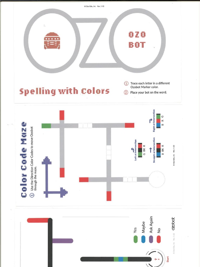 Ozobot Challenge Cards 01 | PDF