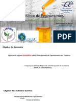 Seminário Sobre Planejamento de Experimentos - O Começo