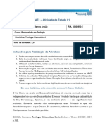 AE1 - Atividade de Estudo 01: Acadêmico: Gustavo Ramos Araújo R.A. 22024892-5