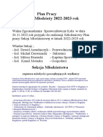 Plan Pracy Szkolenia Młodzieży 2022-2023 Rok: Zaprasza Młodych I Początkujących Wędkarzy