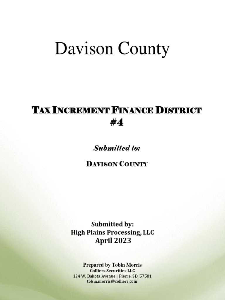 Davison TIF 4 PDF Taxes Debt