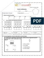 Control Matematica Sumas y Restas