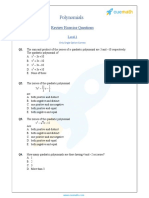 Polynomials: Review Exercise Questions