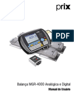 Balança MGR-4000 Analógica e Digital: Manual Do Usuário