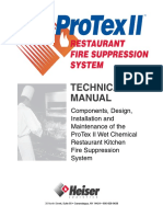 Components, Design, Installation and Maintenance of The Protex Ii Wet Chemical Restaurant Kitchen Fire Suppression System
