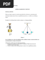 Simple Harmonic Motion Notes