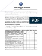 Universidad Autónoma de Santo Domingo Sede: Dimensión: Comunicación y Relación de Familia - Profesor - Centro Educativo