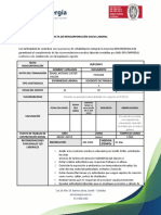 Acta de Reincorporación Socio Laboral 2022