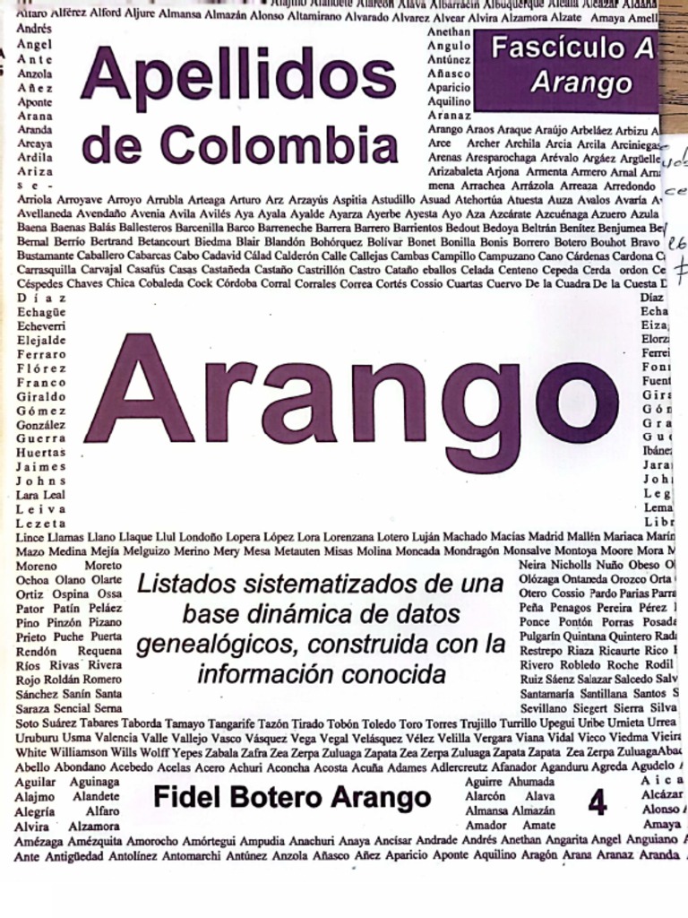 Apellidos Arango en Colombia | PDF