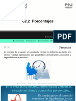 02.2 Porcentajes: Semana 2 - 2 D Dr. José Antonio ROSALES ÑAUPARI