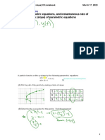 9.1 Notes (Parametrics Review, Slope) COMPLETED NOTES