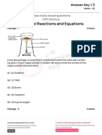 Chemical Reactions and Equations: Case Study Based Questions 10th Science