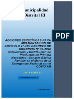 Acciones Específicas para Implmentacion de Articulo 2° Del Decreto de Urgencia